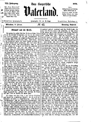 Das bayerische Vaterland Sonntag 20. Februar 1876