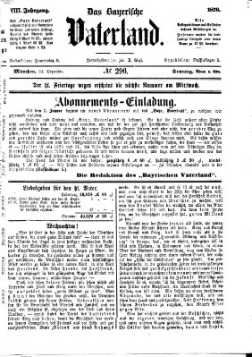 Das bayerische Vaterland Sonntag 24. Dezember 1876