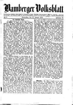 Bamberger Volksblatt Donnerstag 13. Januar 1876
