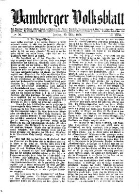 Bamberger Volksblatt Freitag 10. März 1876