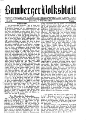 Bamberger Volksblatt Donnerstag 7. September 1876