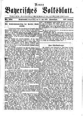 Neues bayerisches Volksblatt Donnerstag 27. Juli 1876