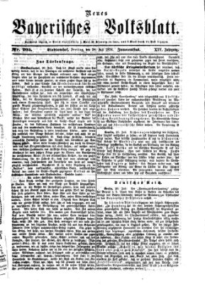 Neues bayerisches Volksblatt Freitag 28. Juli 1876
