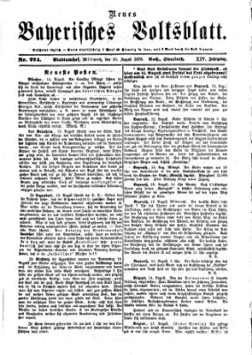 Neues bayerisches Volksblatt Mittwoch 16. August 1876
