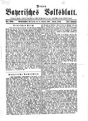 Neues bayerisches Volksblatt Mittwoch 13. Dezember 1876