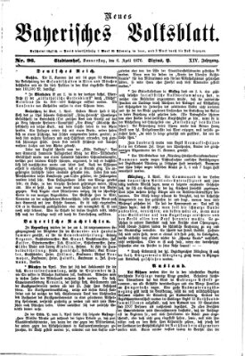 Neues bayerisches Volksblatt Donnerstag 6. April 1876