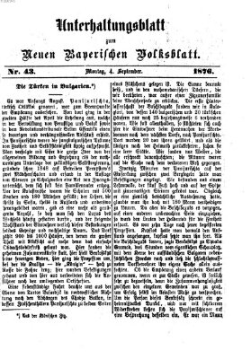 Neues bayerisches Volksblatt Montag 4. September 1876
