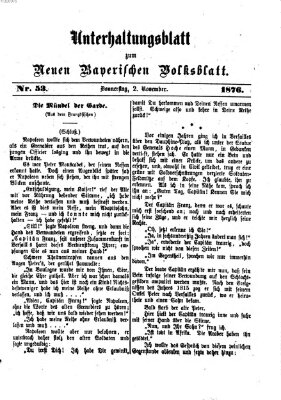 Neues bayerisches Volksblatt Donnerstag 2. November 1876