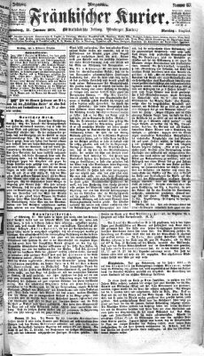 Fränkischer Kurier Montag 31. Januar 1876