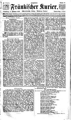 Fränkischer Kurier Donnerstag 17. Februar 1876