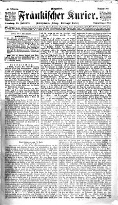 Fränkischer Kurier Donnerstag 20. Juli 1876