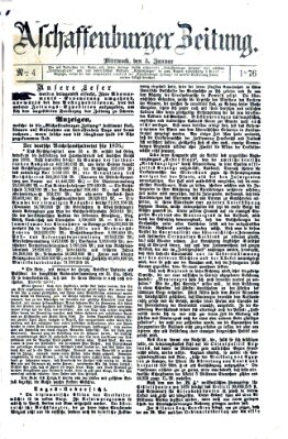 Aschaffenburger Zeitung Mittwoch 5. Januar 1876