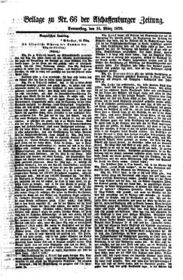 Aschaffenburger Zeitung Donnerstag 16. März 1876