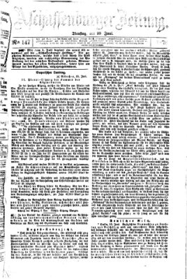 Aschaffenburger Zeitung Dienstag 20. Juni 1876