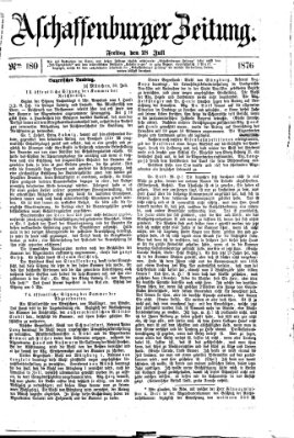 Aschaffenburger Zeitung Freitag 28. Juli 1876
