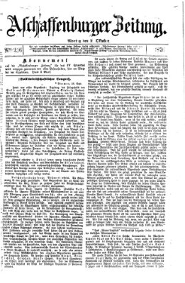 Aschaffenburger Zeitung Montag 2. Oktober 1876