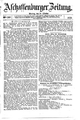 Aschaffenburger Zeitung Montag 30. Oktober 1876
