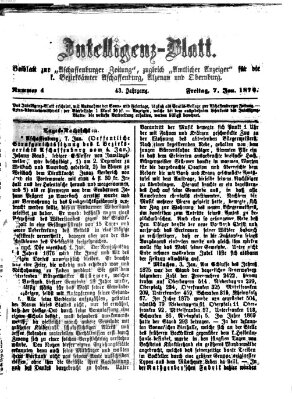 Aschaffenburger Zeitung Freitag 7. Januar 1876