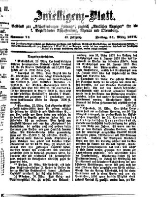 Aschaffenburger Zeitung Freitag 31. März 1876