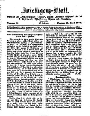Aschaffenburger Zeitung Montag 10. April 1876
