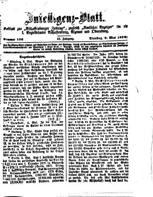 Aschaffenburger Zeitung Dienstag 9. Mai 1876