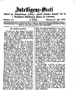 Aschaffenburger Zeitung Montag 31. Juli 1876