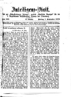 Aschaffenburger Zeitung Freitag 1. September 1876