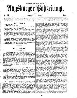 Augsburger Postzeitung Mittwoch 19. Januar 1876