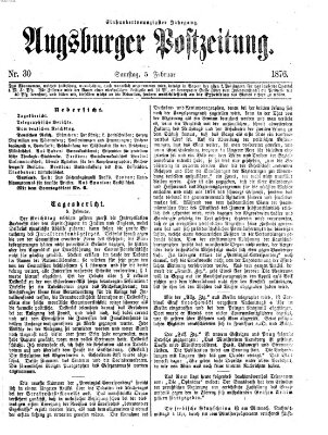 Augsburger Postzeitung Samstag 5. Februar 1876