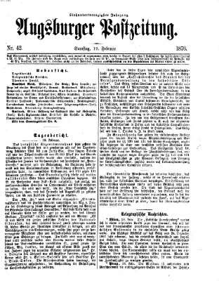 Augsburger Postzeitung Samstag 19. Februar 1876