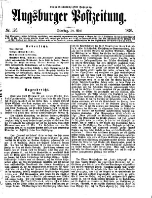 Augsburger Postzeitung Dienstag 30. Mai 1876