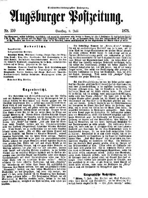 Augsburger Postzeitung Samstag 8. Juli 1876