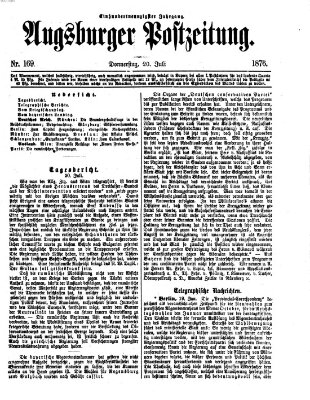 Augsburger Postzeitung Donnerstag 20. Juli 1876