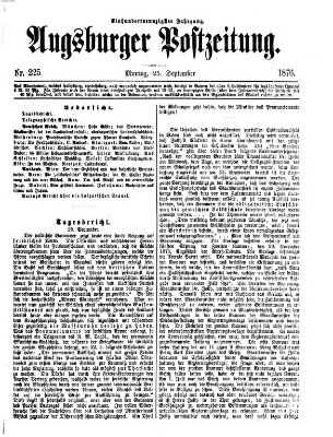 Augsburger Postzeitung Montag 25. September 1876
