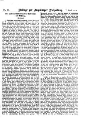 Augsburger Postzeitung Freitag 7. April 1876