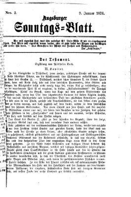 Augsburger Sonntagsblatt (Augsburger Postzeitung) Sonntag 9. Januar 1876