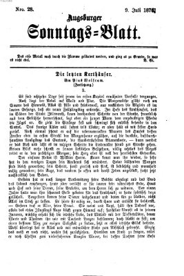 Augsburger Sonntagsblatt (Augsburger Postzeitung) Sonntag 9. Juli 1876