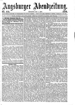 Augsburger Abendzeitung Samstag 3. Juni 1876