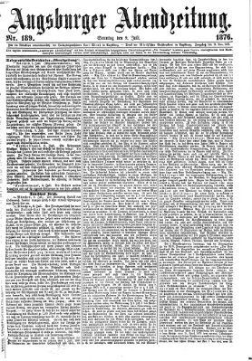 Augsburger Abendzeitung Sonntag 9. Juli 1876
