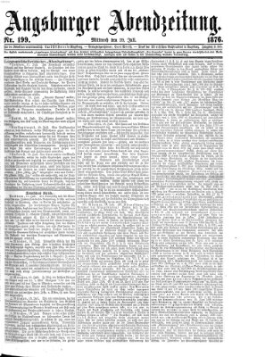 Augsburger Abendzeitung Mittwoch 19. Juli 1876