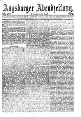 Augsburger Abendzeitung Donnerstag 10. August 1876