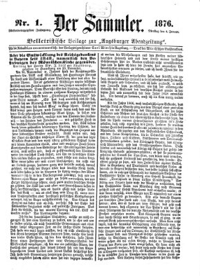 Der Sammler (Augsburger Abendzeitung) Dienstag 4. Januar 1876