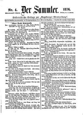 Der Sammler (Augsburger Abendzeitung) Dienstag 11. Januar 1876