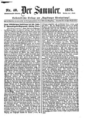 Der Sammler (Augsburger Abendzeitung) Dienstag 4. April 1876