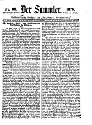 Der Sammler (Augsburger Abendzeitung) Dienstag 1. August 1876