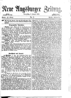 Neue Augsburger Zeitung Donnerstag 6. Januar 1876