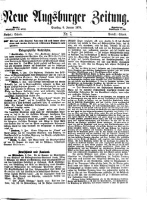 Neue Augsburger Zeitung Samstag 8. Januar 1876