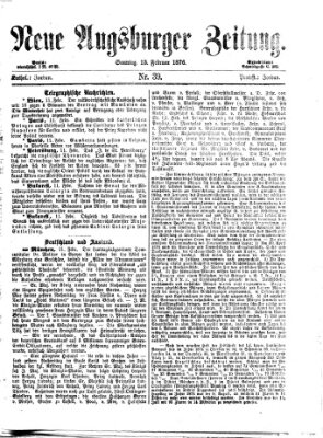 Neue Augsburger Zeitung Sonntag 13. Februar 1876