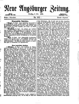 Neue Augsburger Zeitung Dienstag 2. Mai 1876