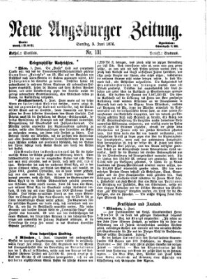 Neue Augsburger Zeitung Samstag 3. Juni 1876